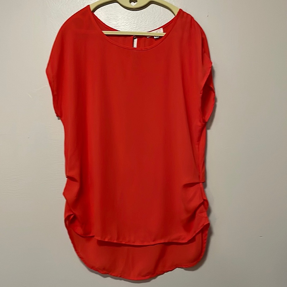 MINE orange blouse. Sz Large